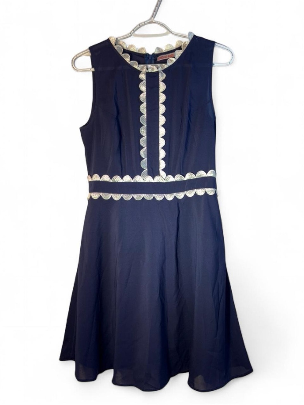 ModCloth Navy Dress with white Trim